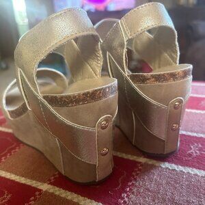 Pierre Dumas Wedge sandals very cute! size 8.5